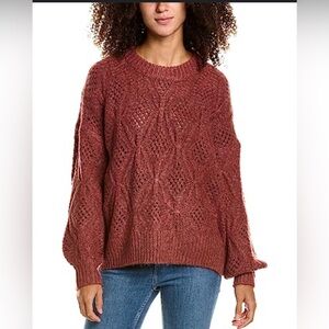 Madewell Cayden Balloon Sleeve Pointelle  Sweater